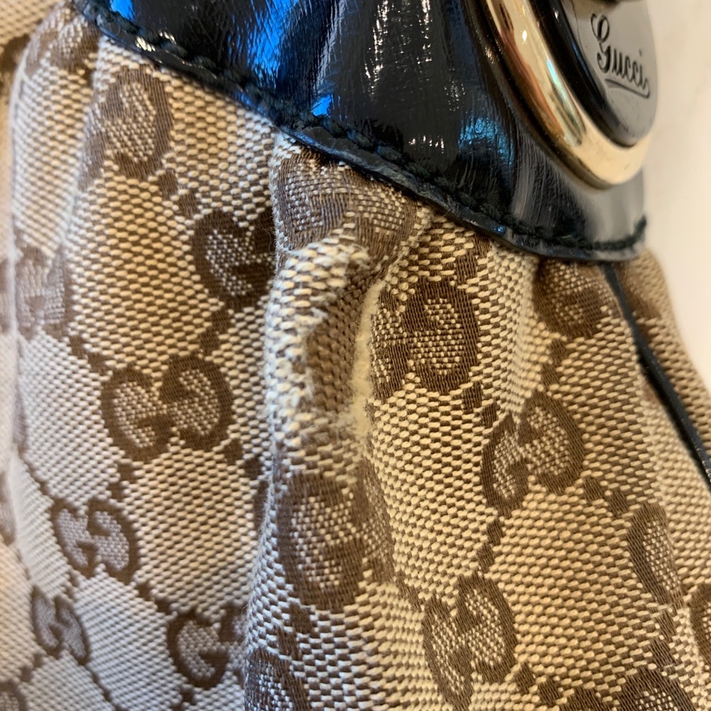 Black & Tan Gucci GG Hobo Bag - Picture 2 of 6